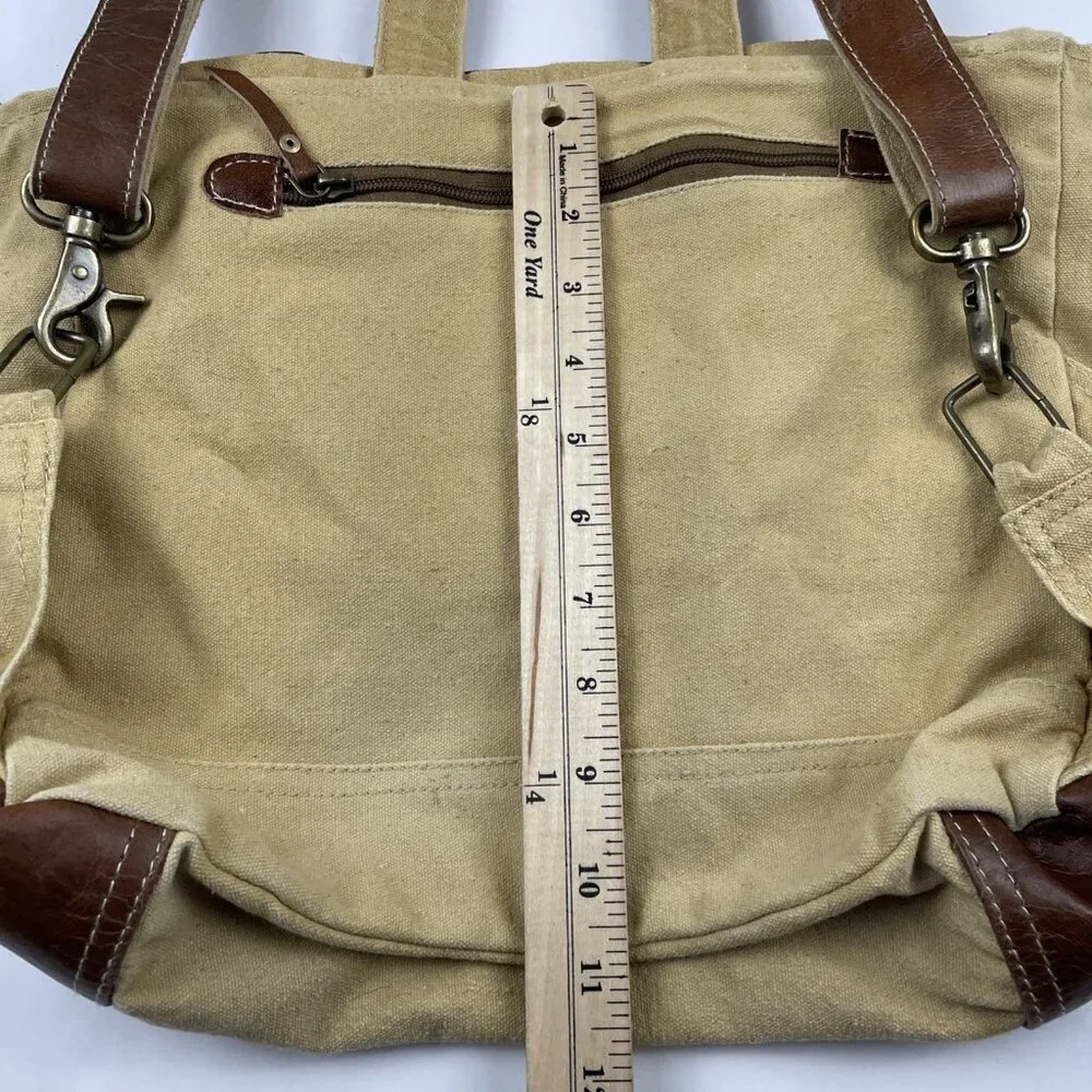 Myra Bag Backpack Boulangerie Paris Front Clip Top Handle Crossbody Canvas